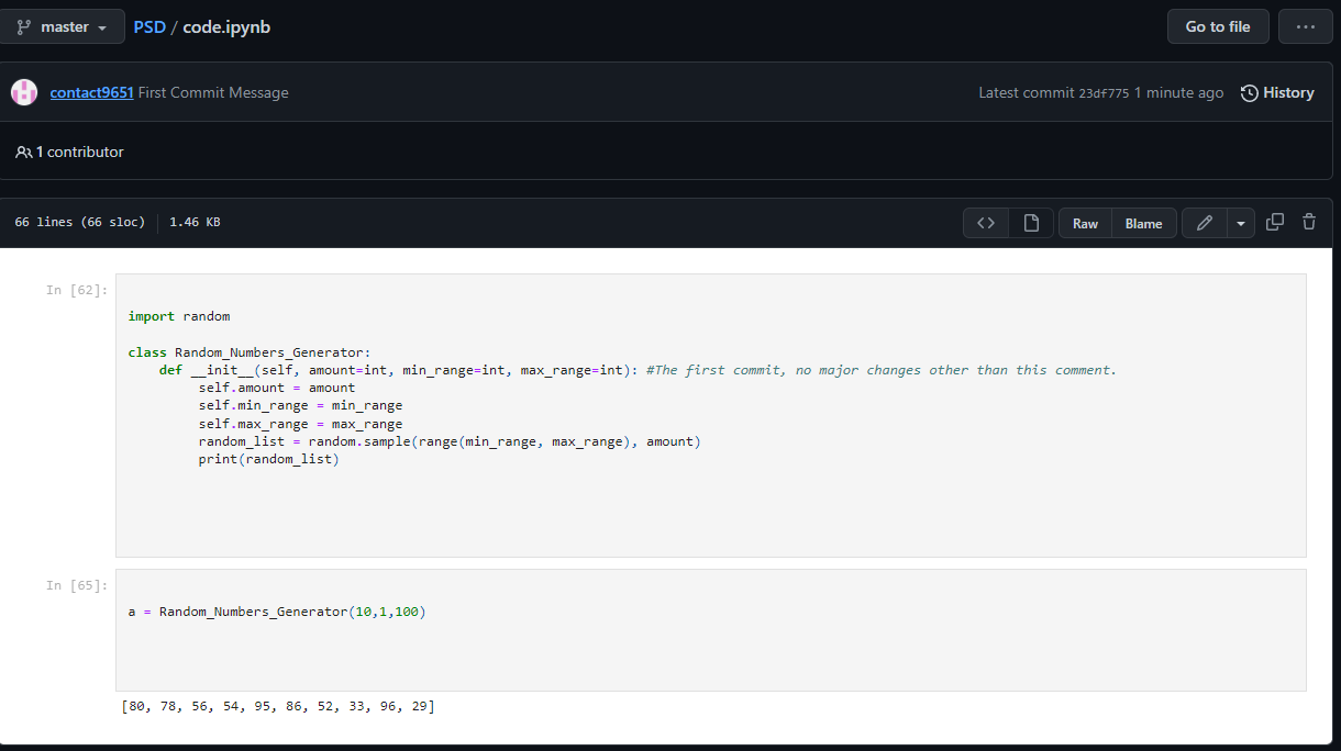 First Git Commit